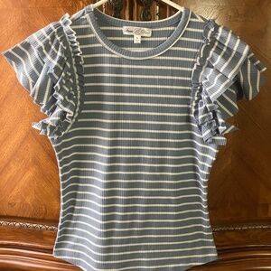 Stem & Vine Butterfly Sleeve Top - Size L